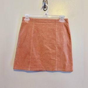 peach colored skirt from forever 21, velvet material.